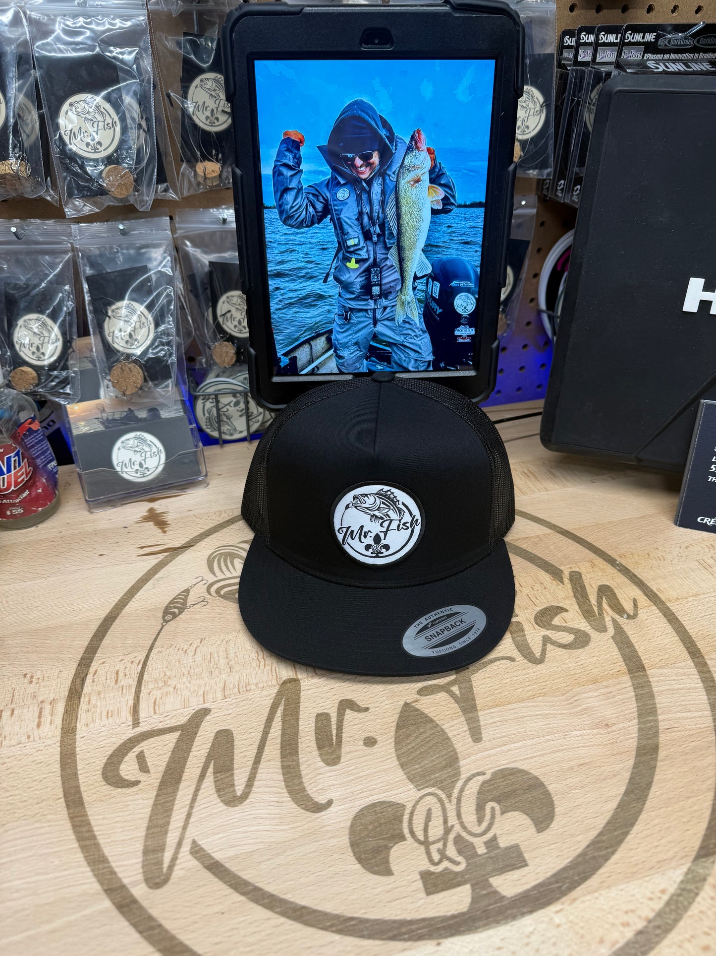 Casquette Mr Fish Noir Palette Plate Logo Noir (BaseBall)
